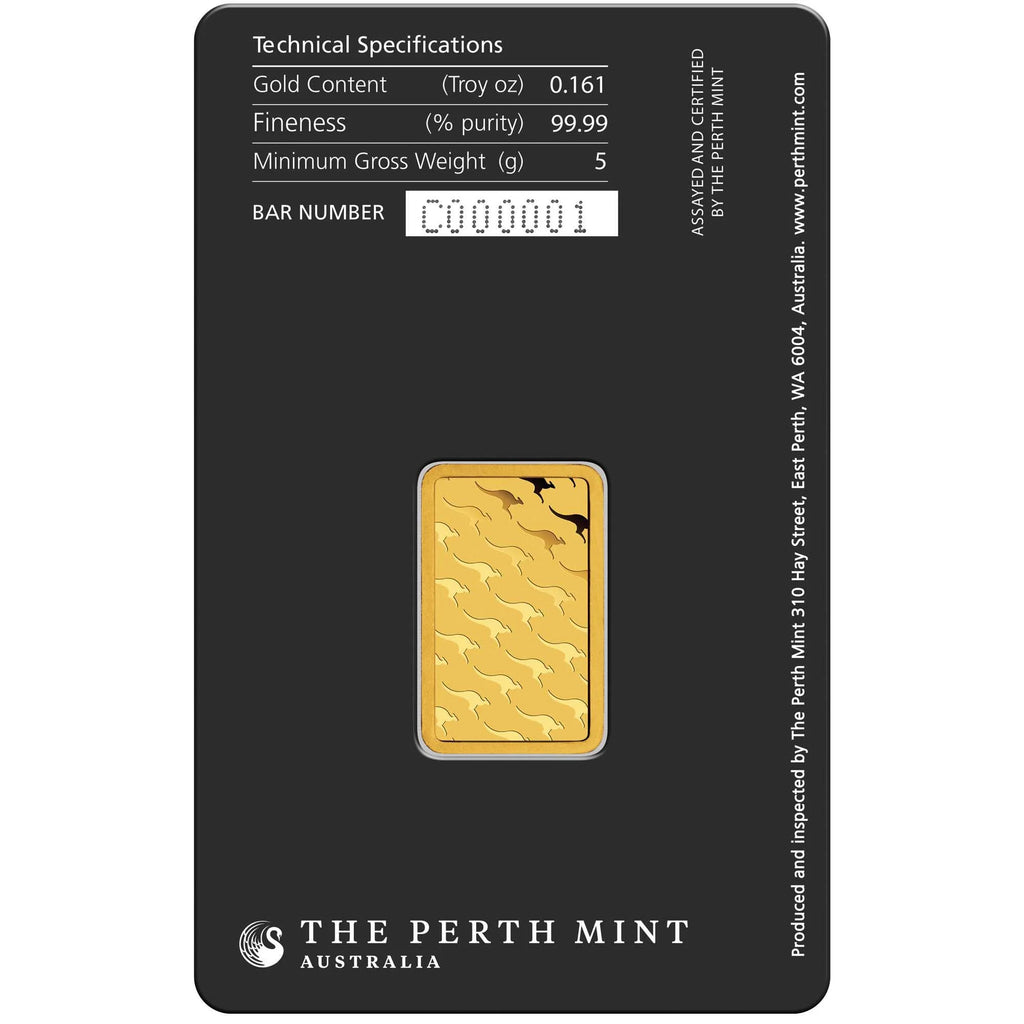 5g Perth Mint Minted Gold Bar