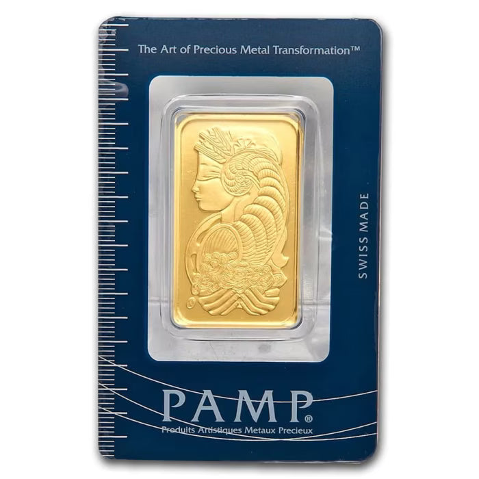 1 oz Pamp Suisse - Lady Fortuna .9999 Gold Bar (Classic Assay)