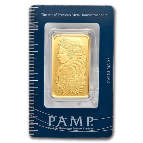 1 oz Pamp Suisse - Lady Fortuna .9999 Gold Bar (Classic Assay)