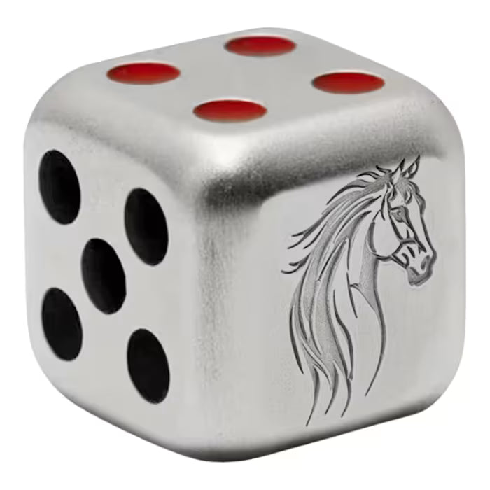 2026 1 oz Fiji Lunar Year of the Horse .999 Silver Antique Dice Coin