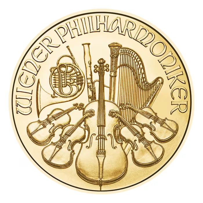 2025 1/2 oz Austria Philharmonic .9999 Gold Coin