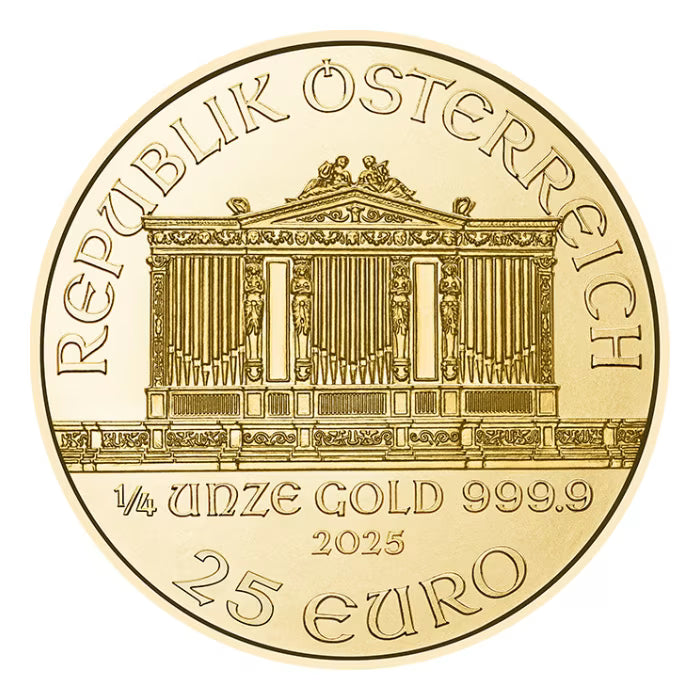 2025 1/4 oz Austria Philharmonic .9999 Gold Coin