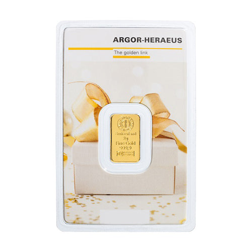 2g Argor-Heraeus Gift Themed Gold Bar