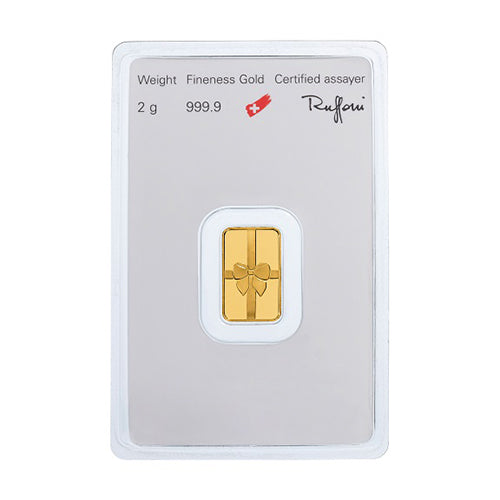 2g Argor-Heraeus Gift Themed Gold Bar