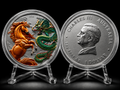2026 1oz Australia Chinese Myths and Legends - Dragon and Horse Fire and Earth .9999 Silver Coloured BU Coin