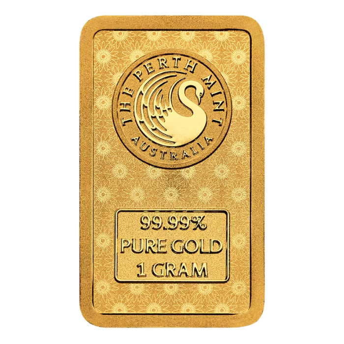 1 gram Perth Mint Diwali Lakshmi .9999 Gold Bar (in Assay)