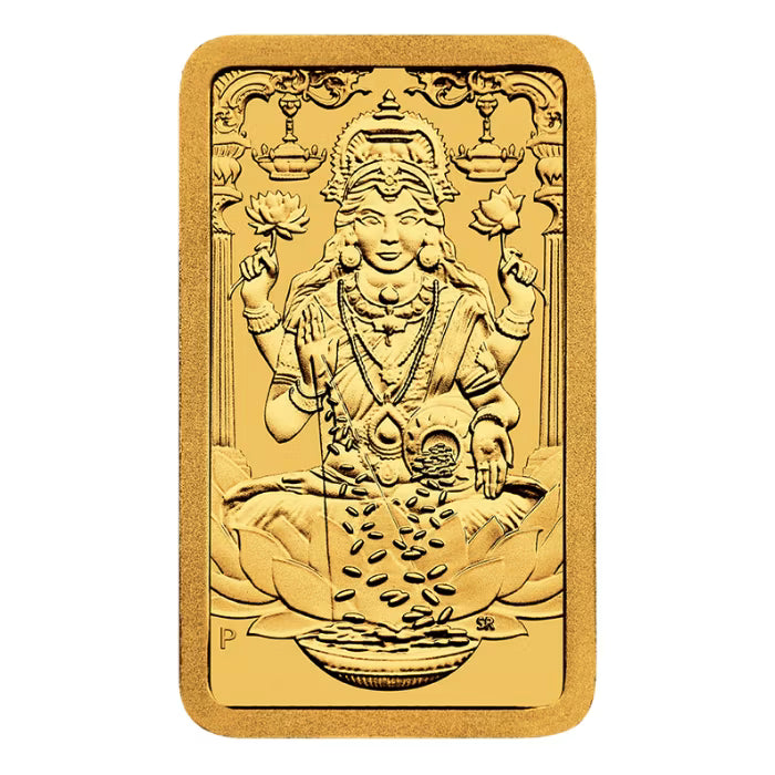 1 gram Perth Mint Diwali Lakshmi .9999 Gold Bar (in Assay)