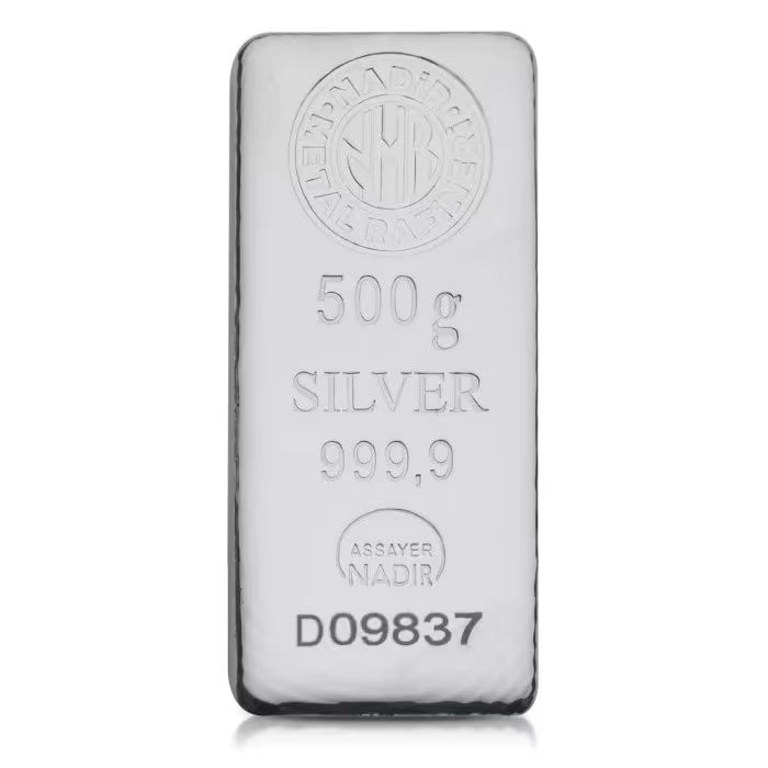 500 gram Nadir .9999 Silver Bar