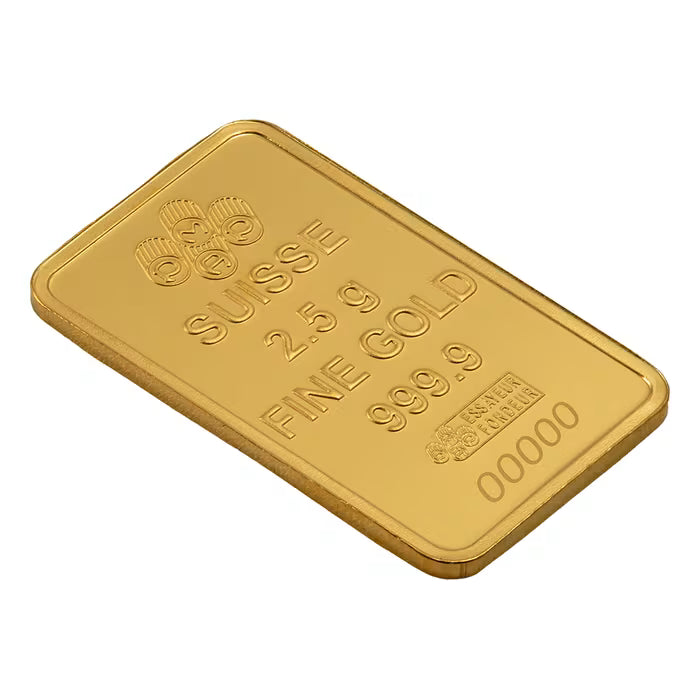 2.5 gram Pamp Suisse Lady of Liberty .9999 Gold Minted Bar