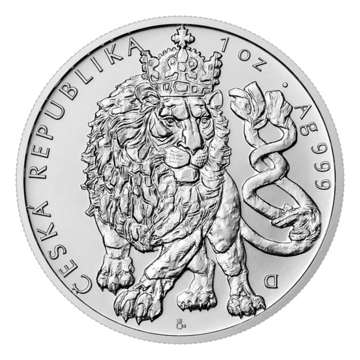 2026 1 oz Niue Czech Lion .999 Silver BU Coin