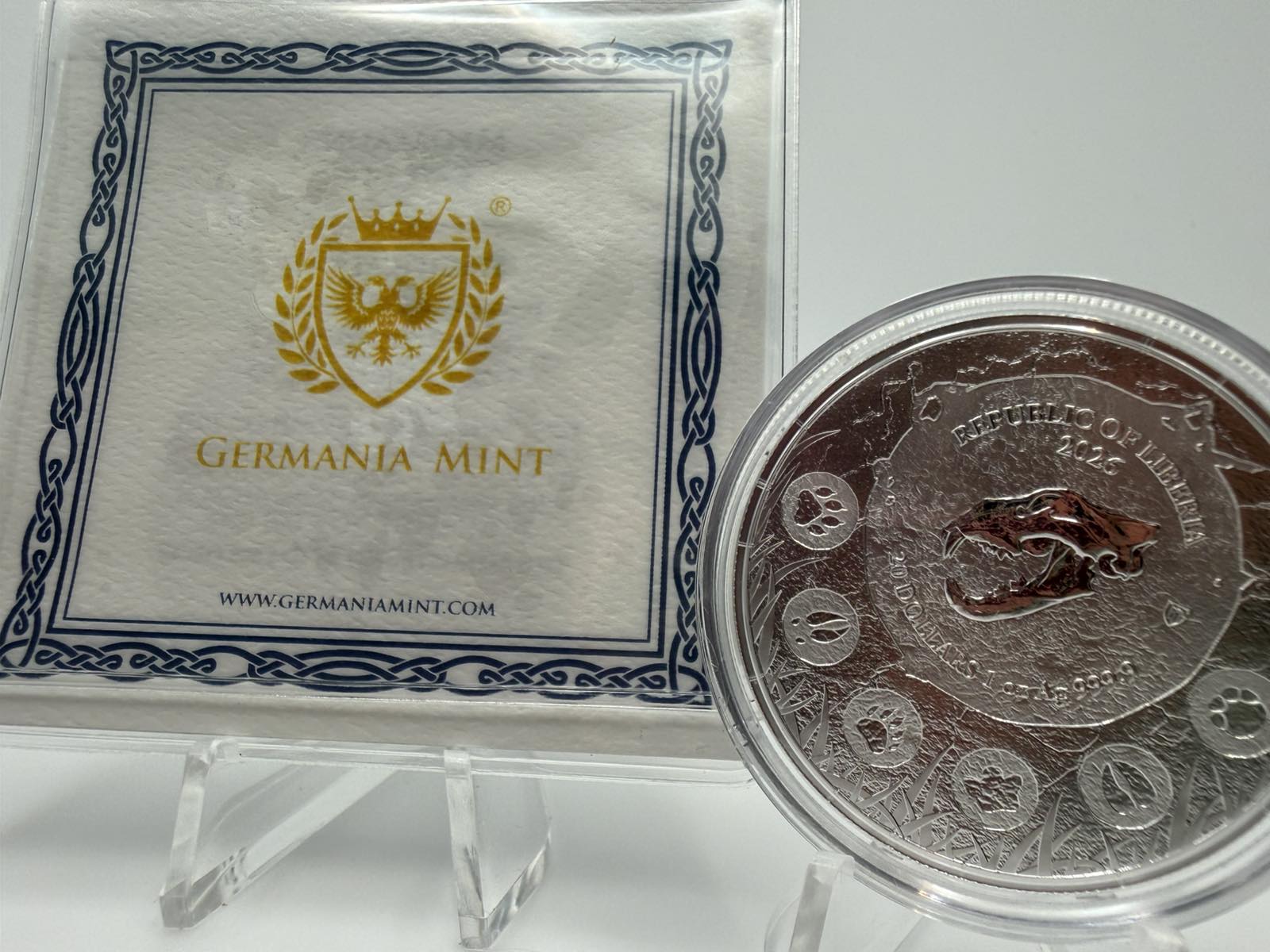 Republic of Liberia 2026 Megafauna Series Cave Lion 99.99% Bullion Silver Coin 1oz (0.831 Tael)