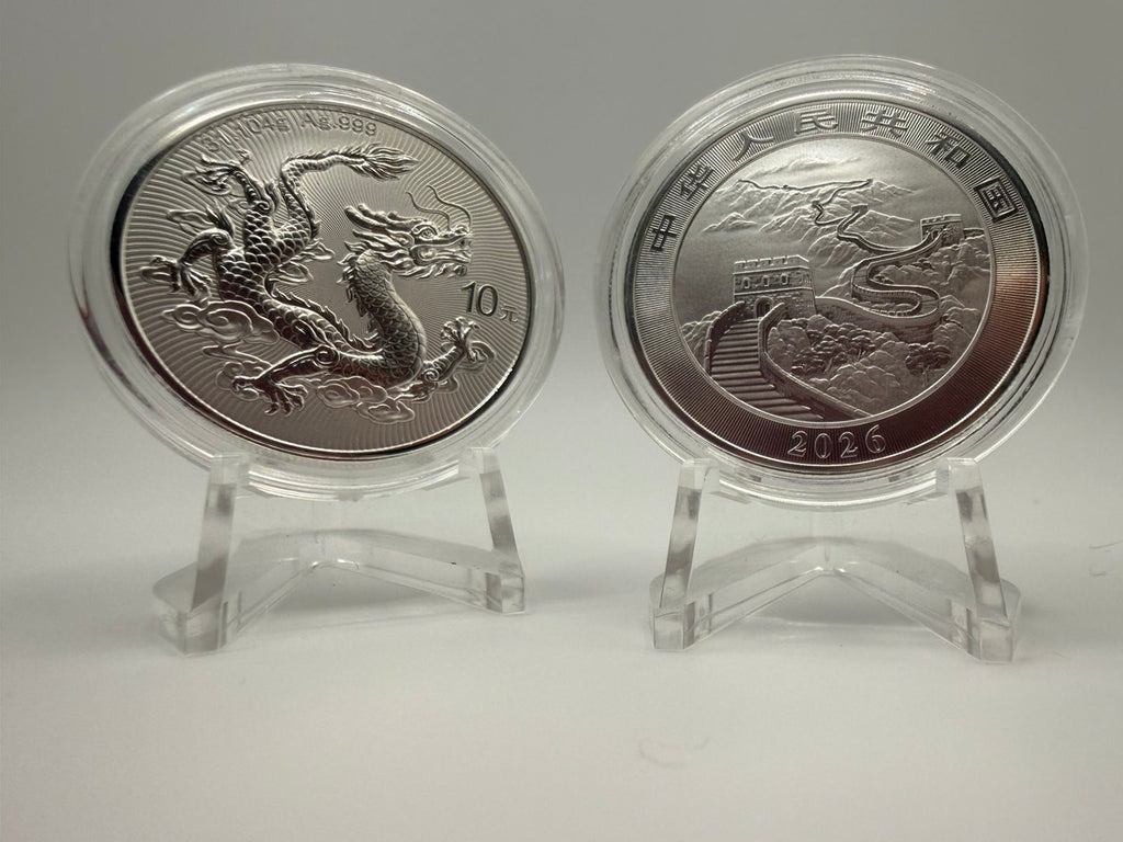 2026 1oz China Dragon .999 Silver Coin BU