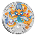 2024 1oz LunarIII - Year of the DragonSilver Coloured BU Coin(in Capsule)