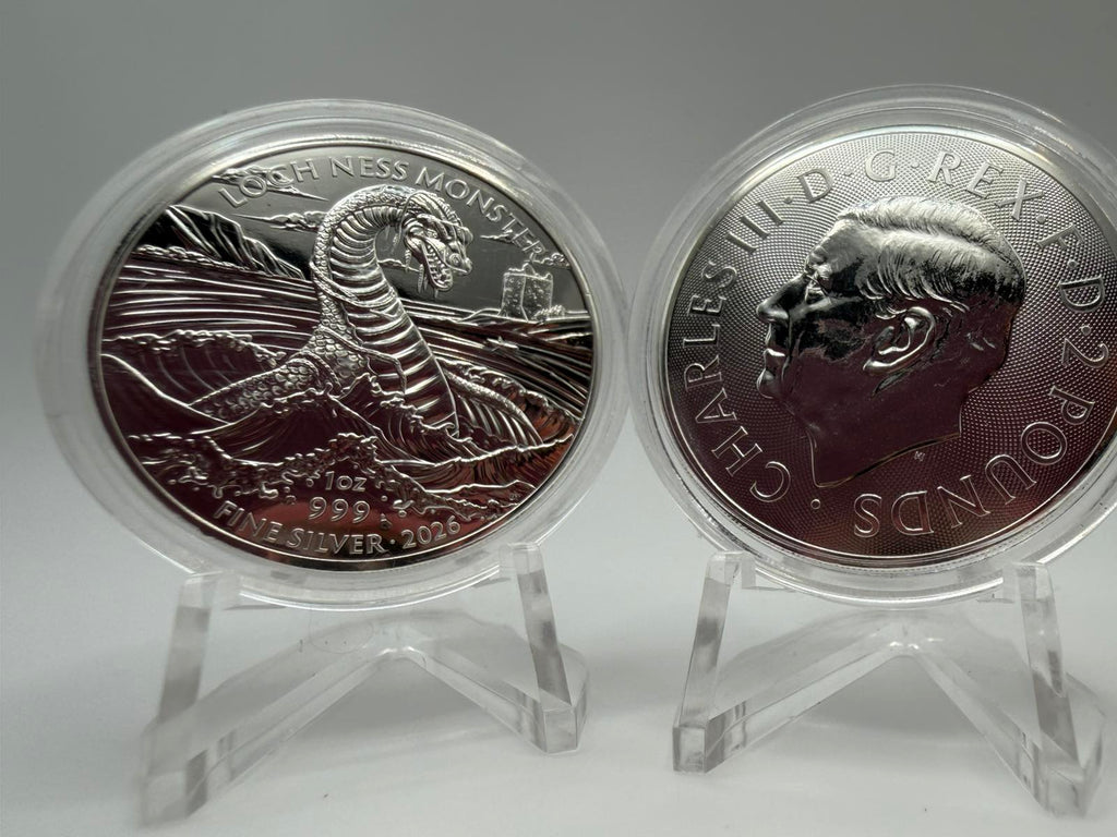 2026 1 oz Great Britain Legendary Creatures - The Loch Ness Monster .999 Silver BU Coin