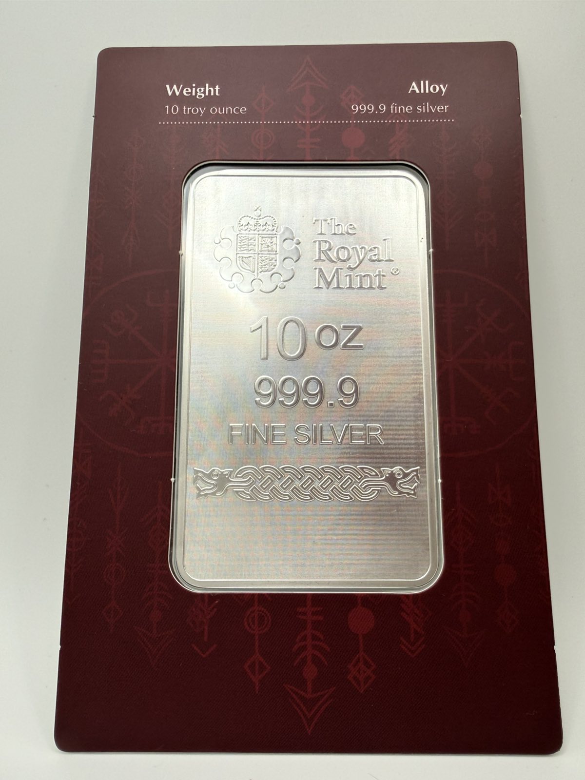 2026 10oz Great Britain Norse Gods - Loki .9999 Silver Bar (In Card)