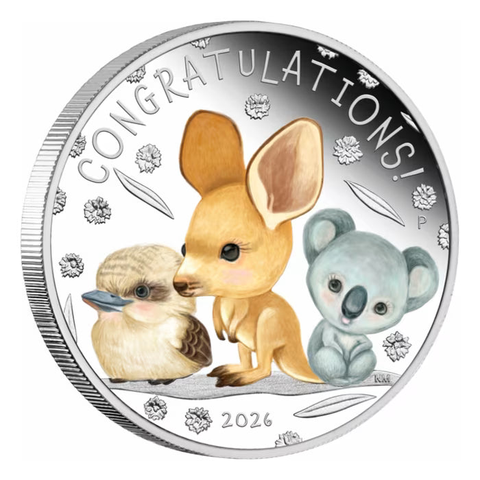2026 1/2oz Australia Newborn .9999 Silver Coloured Proof Coin