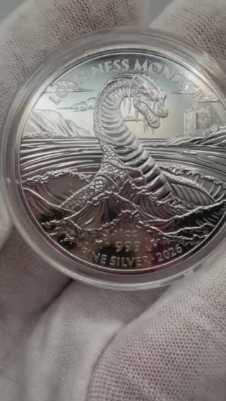 2026 1 oz Great Britain Legendary Creatures - The Loch Ness Monster .999 Silver BU Coin