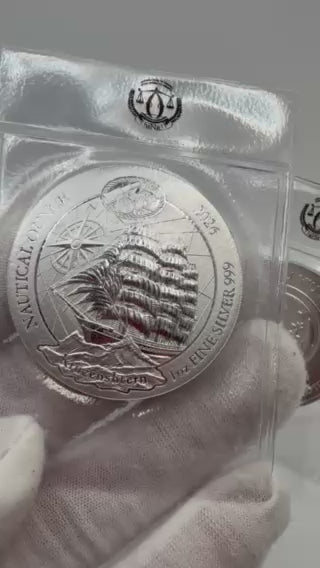 2026 1 oz Rwanda Nautical Ounce - Kruzenshtern .999 Silver BU Coin