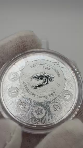 Republic of Liberia 2026 Megafauna Series Cave Lion 99.99% Bullion Silver Coin 1oz (0.831 Tael)