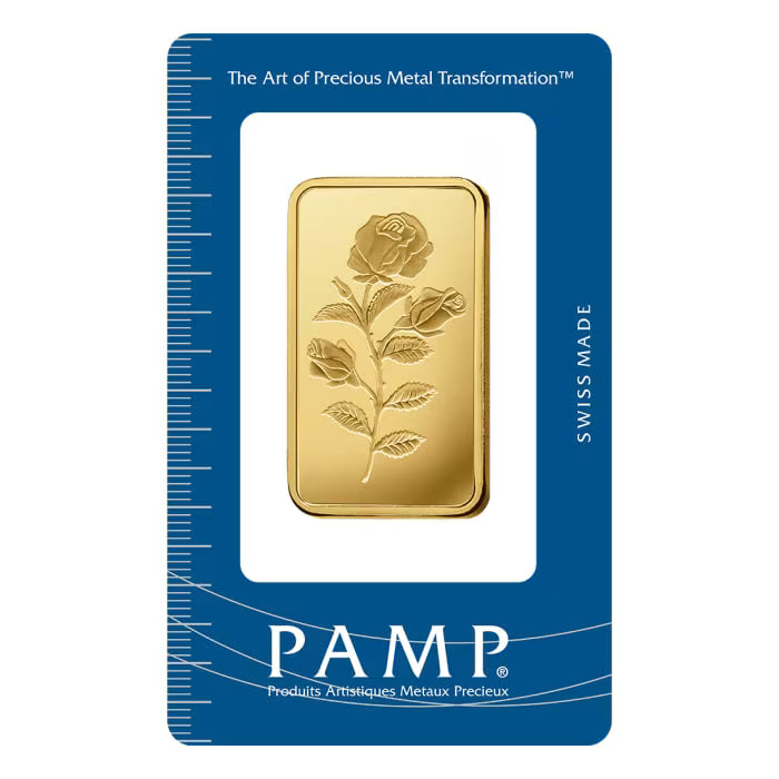 1oz Pamp Suisse - Rosa .9999 Gold Bar (In Assay)