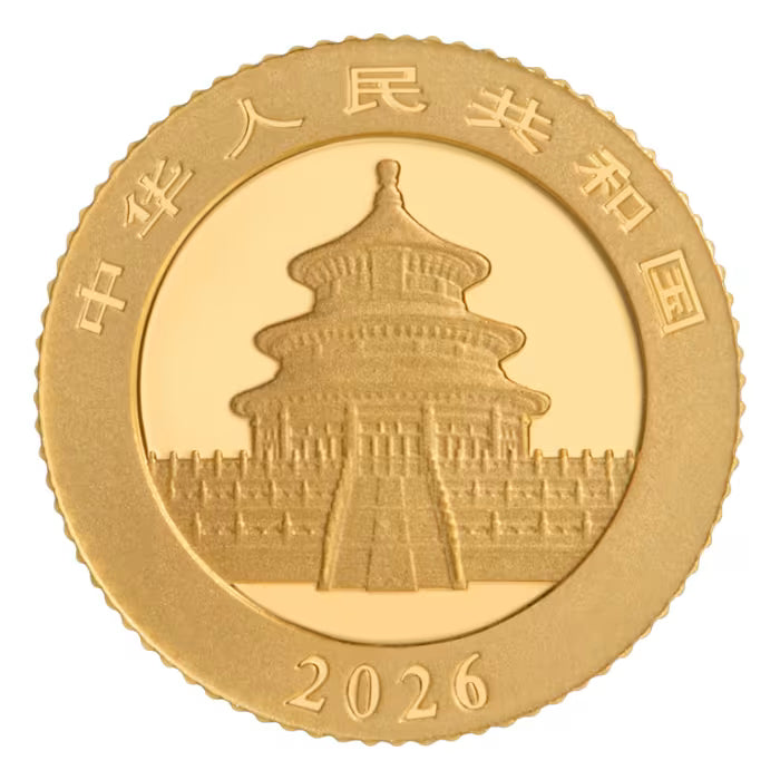 2026 1g China Panda .999 Gold BU Coin
