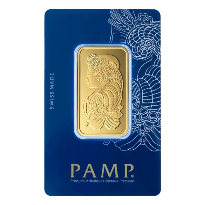 1 oz Pamp Suisse - Lady Fortuna with Veriscan .9999 Gold Bar (Carbon Neutral)