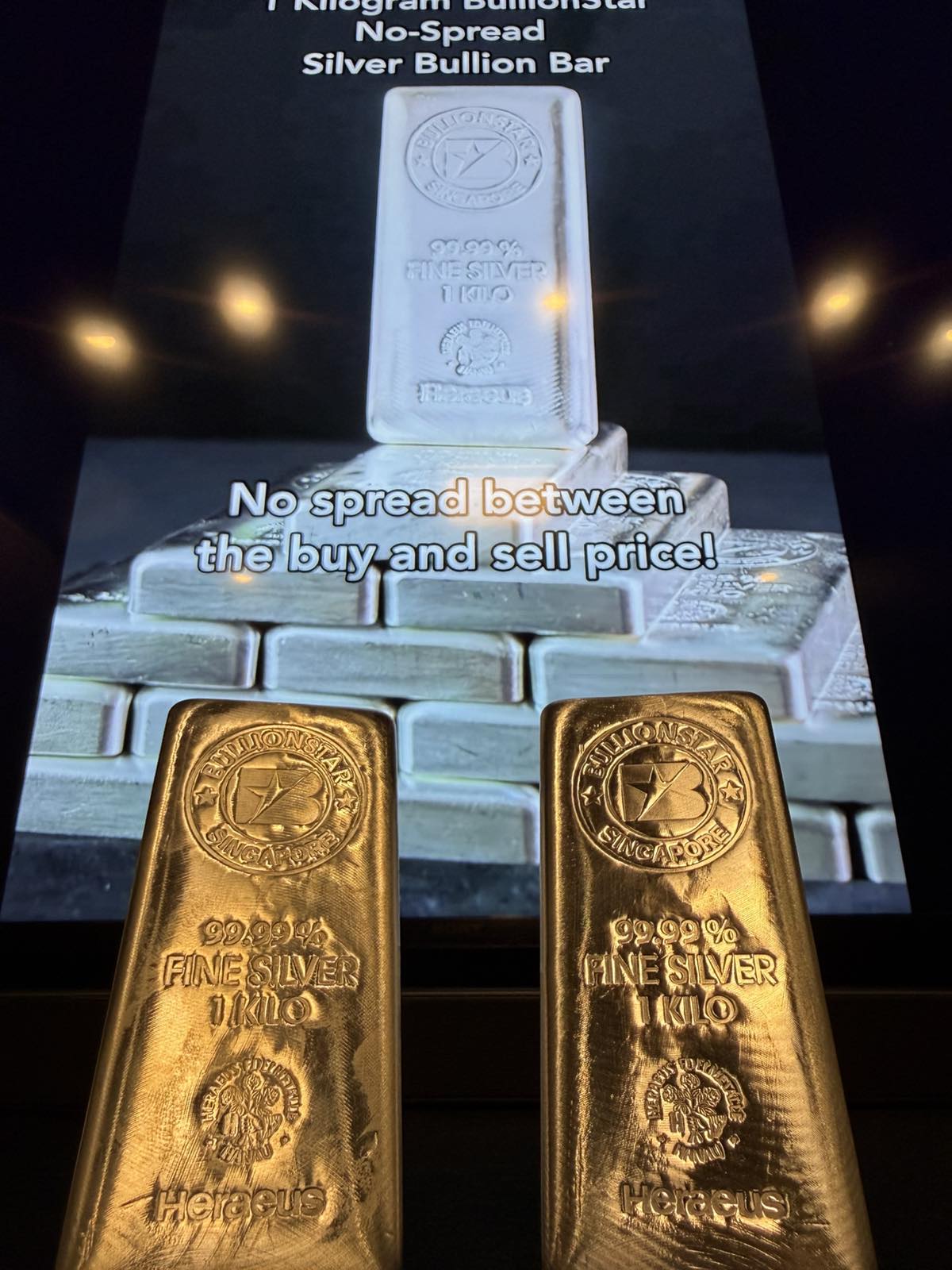 1 Kilogram BullionStar No-Spread Silver Bullion Bar